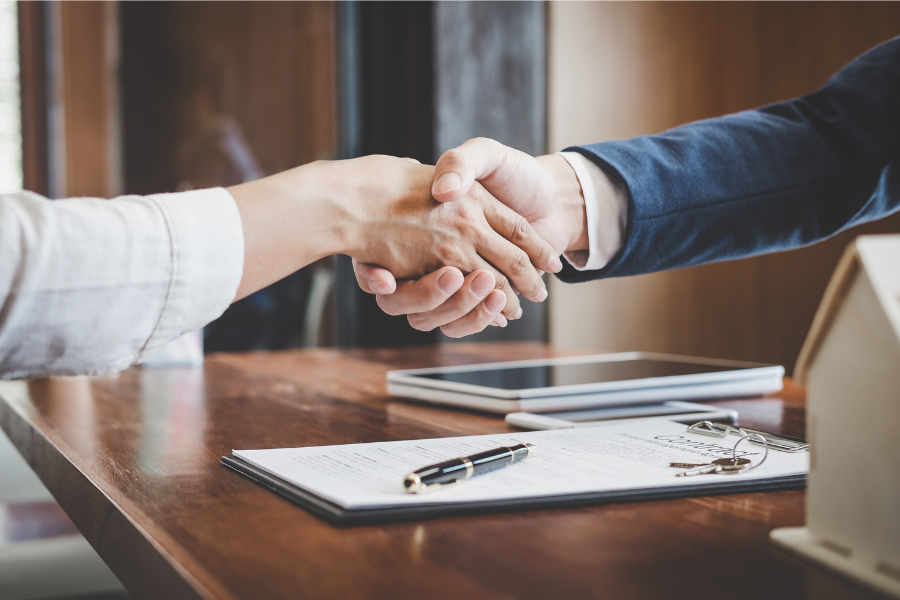 photo of a hand shake